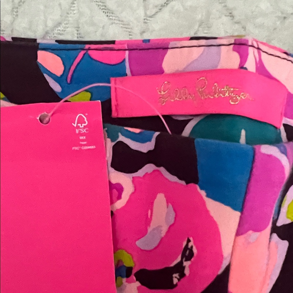 Lilly Pulitzer Pink & Purple Floral Bermuda Shorts by - Picture 2 of 4